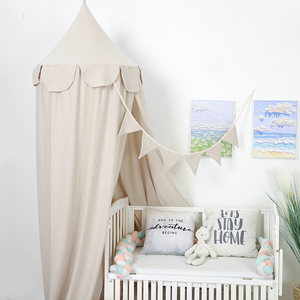 Vente en gros Tente de <span class=keywords><strong>lit</strong></span> ronde en coton biologique pour <span class=keywords><strong>bébé</strong></span> Cadeau pour nouveau-né <span class=keywords><strong>Lit</strong></span> suspendu à baldaquin en mousseline - Product Image 2
