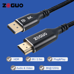 Dây Hdmi 8K Sang Dp Độ Nét Cao Hàng Mới Về 2.1 Hỗ Trợ HDR Dynamic 48 Gbps Cáp - Product Image 2