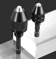 Mini mandrin de perçage sans clé à 3 mâchoires 1/4, 0,3-8 mm, auto-serrant, pneumatique/électrique, haute précision, embouts coniques Jacobs, outils de fixation