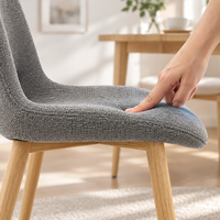 Chaise à dossier rembourré résistante aux taches, structure en fer, résistante à la rouille, imperméable, de qualité commerciale, empilable pour restaurant, hôtel
