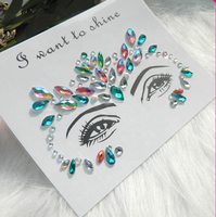 Autocollants adhésifs pour décoration d'ombre à paupières, strass de visage, bijoux d'art corporel