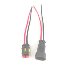 Iatf16949 2 Way Amp Superseal Mannelijke Vrouwelijke Connector Plug Auto Elektrische Draad Harnas 282104-1 282080-1 - Product Image 1