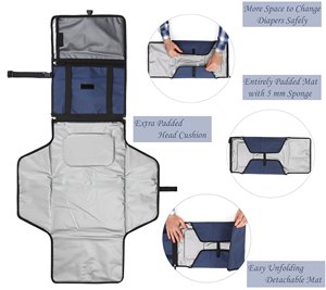Voyage Softy bébé couche matelas à <span class=keywords><strong>langer</strong></span> <span class=keywords><strong>couverture</strong></span> en polyester imperméable pour bébé pratique et confortable - Product Image 5