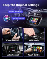 Adaptador Apple CarPlay de Diseño Mini para Automóvil, Conexión por Cable e Inalámbrica, Plug-and-Play, USB Tipo-C, Control por Voz (Siri/Google)