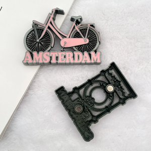 Wholesale Die Cut 3D Alloy Eco-Friendly Metal Refrigerator Magnets Custom Country Tourism Souvenirs - Product Image 4