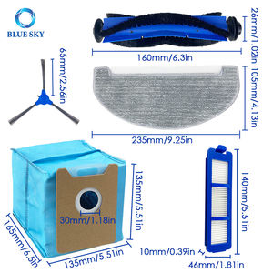 Kit de pièces de rechange pour aspirateur robot Eufy G40 Hybrid, sacs à poussière, brosses principales/latérales, filtre HEPA, tampons de nettoyage OEM/ODM - Product Image 2