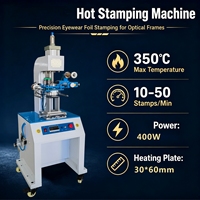 Machine de gaufrage à chaud pour branches de lunettes |   Équipement de marquage à chaud doré pour les branches de lunettes et les logos sur les montures
