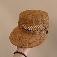 Gorras de Béisbol de Paja con Visera de Palma Natural para Verano, Protección UV, Estilo Duckbill, Moda Unisex, Sombrero de Sol, Venta al por Mayor