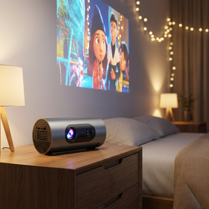 Junuo Q8Pro <span class=keywords><strong>Mini</strong></span> <span class=keywords><strong>projecteur</strong></span> intelligent portable 4K rechargeable, Wifi6 double bande, BT5.4, Android 14, <span class=keywords><strong>projecteur</strong></span> 1080P pour cinéma maison - Product Image 1