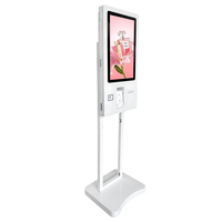 Sistema POS para Restaurantes de 32 Pulgadas con Pantalla Táctil, Kiosco de Autoservicio para Pedidos y Pagos, Terminal Todo en Uno para Tarjetas y Pagos sin Efectivo