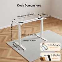 Pieds de bureau réglables en hauteur, design nouveau, pour bureau debout ou assis, bureau de dessin à hauteur réglable, bureau électrique à 2 segments