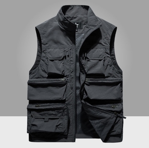 Soldes Exceptionnelles : Gilet Homme d'Extérieur - Veste Multi-Poches Coupe-Vent pour la Pêche, l'Escalade et la Randonnée - Tenue Décontractée - Product Image 6