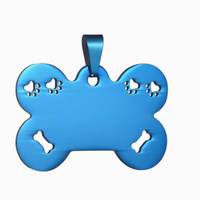 JinRuiXiang - Vente flash - Étiquettes d'identification pour animaux de compagnie en acier inoxydable gravées sur mesure - Design personnalisé pour chien et chat - Gravure au laser
