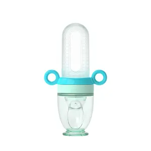 Custom Siliconen Feeder Fles Baby Fopspeen Siliconen Babyvoeding Feeder Fopspeen Baby Fruit Feeder Met Fopspeen En Lepel