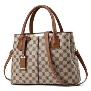 Ensemble de 2 sacs à main pour femmes à imprimé écossais, sac à bandoulière vintage en cuir PU pour le printemps, sac fourre-tout et pochette ouverte pour le quotidien et le travail - Product Image 5