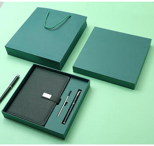 Coffrets Cadeaux de Luxe Personnalisés A5 Carnet de Notes en Cuir pour Hommes avec Logo Personnalisé Cadeau d'Affaires Carnet à Boucle avec Stylo - Product Image 6