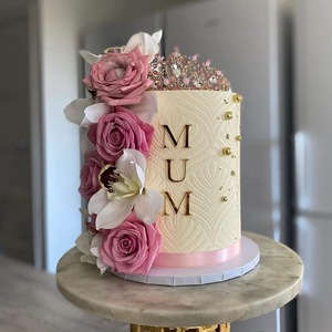 ของตกแต่งเค้กอะคริลิค Honey And Sweetness MUM ตัวอักษรสีทอง สำหรับวันแม่ วันเกิด ของประดับเค้กสไตล์ Ins - Product Image 6