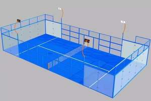 Poteaux d'éclairage panoramiques professionnels en forme de C pour terrains de <span class=keywords><strong>padel</strong></span>, installation clé en main, clubs d'élite, fibre de verre, acier inoxydable, Enoch - Product Image 2