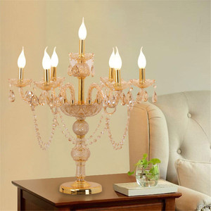 Luminária de Mesa de Cristal Multicolorida de Luxo Europeu com 7 Luzes para Sala de Estar, Quarto Infantil, Villa, Lobby de Hotel, Decoração de Casamento - Product Image 4