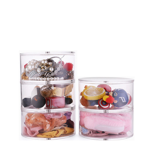 360° Rotating Acrylic <b>Cosmetics</b> <b>Storage</b> Box, Dustproof Display Organizer for Bedroom Vanity, Jewelry & Lipstick Holder - Product Image 4