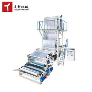 Linha de produção automática de filme plástico de alta velocidade para extrusora de filme de polietileno Hdpe Ldpe Tianyue Máquina sopradora de filme plástico