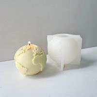 Neues Design Erdform Seifen form Duft kerzen DIY handgemachtes Geschenk Runde 3d Aroma therapie Planet Silikon Kerzen formen