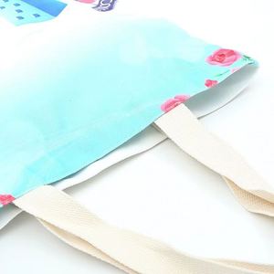 China Factory Wholesale Custom Printed <b>Long</b> Handle Cotton Canvas Tote <b>Bag</b> Eco-friendly & Durable for Shopping - Product Image 4