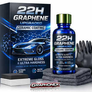GRAPHONEX Revêtement Liquide Céramique au Graphène 22H Amélioré pour Peinture Automobile, Haute Brillance, Hydrofuge, Épaisseur 60µm, Auto-Réparateur, Garantie 10 Ans - Product Image 1