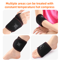 Attelle chauffante réglable à trois vitesses pour poignet, alimentée par USB, doublure polaire, compresse chaude pour soulager la tendinite, support de poignet
