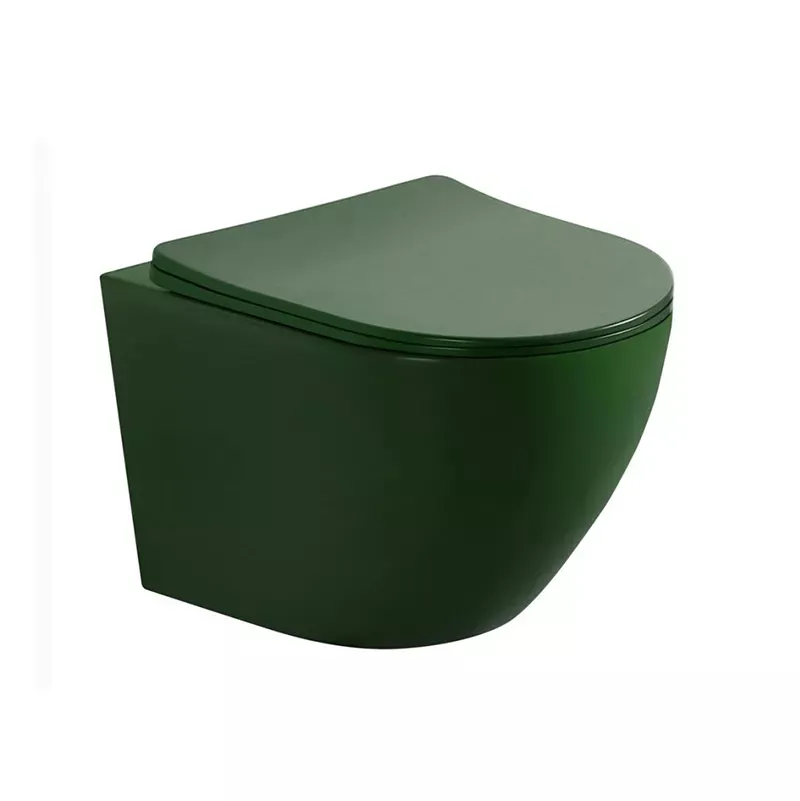 Keramik Wandbehang Randlose Toilette von YIDA Matt Green/Blcck/Grau/Blau/Gelb/Braun