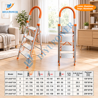 Échelle pliante en aluminium / Capacité de charge de 150 kg / Antidérapante / Portable / Utilisation domestique / Robuste / Durable