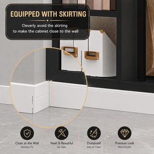 SENYU Modern <b>White</b> Room Divider with Storage Shelf <b>Bookcase</b> Partition Vertical Slats Screen for Living Room - Product Image 3