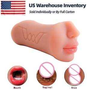 Double Ended Male Stroker Generasi ke-2 580g Hiasan Gigi Gel Lembut Sangat Realistis Tersedia di AS Dual Entry TPE Masturbator - Product Image 1