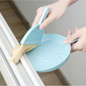 <b>Small</b> Broom And Dustpan Set Plastic 2 In 1 For Desktop Cleaning Keyboard <b>Computer</b> Debris Brush With Dustpan - Product Image 4