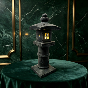 Lanterne <span class=keywords><strong>japonaise</strong></span> haute en résine, éclairage <span class=keywords><strong>solaire</strong></span> de jardin, <span class=keywords><strong>fontaine</strong></span> d'eau extérieure, décoration de patio zen - Product Image 2