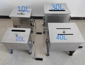 Impastatrice Manuale Commerciale da Tavolo in Acciaio Inox 40L per Impastare Carne, Verdure e Carne Macinata, Nuovo Modello Grande - Product Image 1