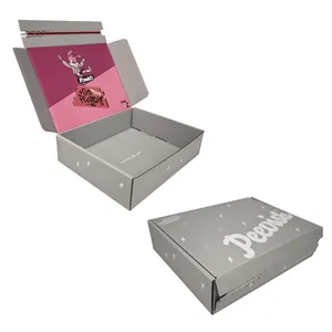 Kundendefiniertes Logo umweltfreundliche Kraftpapierverpackung Wellpappe Karton gestanzte faltbare Kraftpapier-Versandtasche Postversandbox