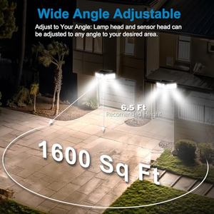Năng lượng mặt trời đèn ngoài trời IP65 không thấm nước cảm biến chuyển động đèn với điều khiển từ xa 3 người đứng đầu năng lượng mặt trời dẫn nhẹ Lũ lụt ánh sáng An Ninh - Product Image 3