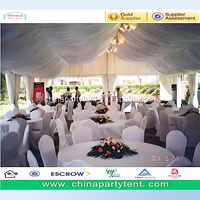 Carpa de Boda con Estructura de Aluminio y Paredes de Vidrio de 10x20m 15x30m, Carpa de PVC Transparente de Tamaño Personalizado para Banquetes, Eventos y Recepciones