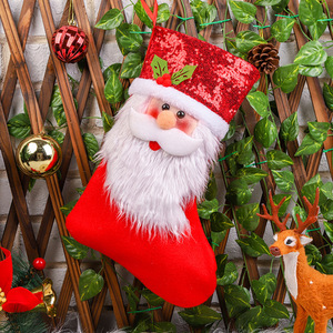 Décorations de Noël créatives Chapeaux à paillettes Sacs-cadeaux <span class=keywords><strong>sans</strong></span> <span class=keywords><strong>visage</strong></span> pour personnes âgées Ornements de chaussettes de bonbons suspendus - Product Image 4