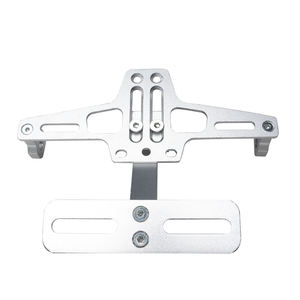 Cadre de plaque d'immatriculation personnalisable, pliable, en aluminium et acier inoxydable, usiné CNC, certifié ISO9001, pour <span class=keywords><strong>moto</strong></span> électrique - Product Image 1