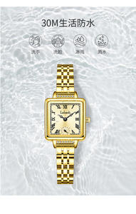 Reloj de Pulsera para Mujer de Acero Inoxidable Sólido Estilo Romano Retro, Reloj de Cuarzo Cuadrado Exquisito - Product Image 6