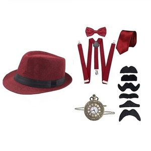 Disfraz <span class=keywords><strong>de</strong></span> Cosplay <span class=keywords><strong>de</strong></span> El Gran Gatsby, Conjunto <span class=keywords><strong>de</strong></span> Accesorios <span class=keywords><strong>de</strong></span> Gánster <span class=keywords><strong>de</strong></span> los Años 20 para Hombre, Gorra <span class=keywords><strong>de</strong></span> Reportero, Tirantes, Brazaletes, Corbata <span class=keywords><strong>de</strong></span> Moño, Envío Directo30 - Product Image 5