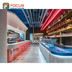 ตู้โชว์กาแฟระดับมืออาชีพ สีขาว สำหรับบริการบาริสต้า ตู้โชว์สินค้าคาเฟ่ - Product Image 5