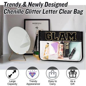 Bolsa de Maquillaje para Mujer, Impermeable, de PVC, Bolsa de Cosméticos Transparente para Viaje, Organizador de Brochas de Maquillaje, Estuche para Artículos de Aseo - Product Image 5