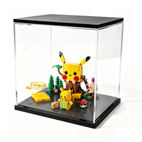 Vitrine de présentation en acrylique à fente unique pour figurines de collection Pop Mart Labubu Molly Skullpanda, avec protection anti-UV et anti-poussière