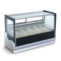 Présentoir Commercial de glaces glacées, vitrine de congélateur, présentoir de congélation de crème glacée dure de comptoir