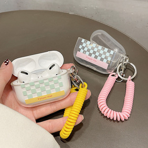 Rejilla pequeña adecuada para funda protectora AirPods Pro, cordón de segunda/tercera generación, funda transparente para auriculares inalámbricos - Product Image 1