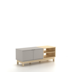 Moderno Mueble para TV de Roble Sonoma Plateado, Mueble de Almacenamiento para Sala de Estar - Product Image 2