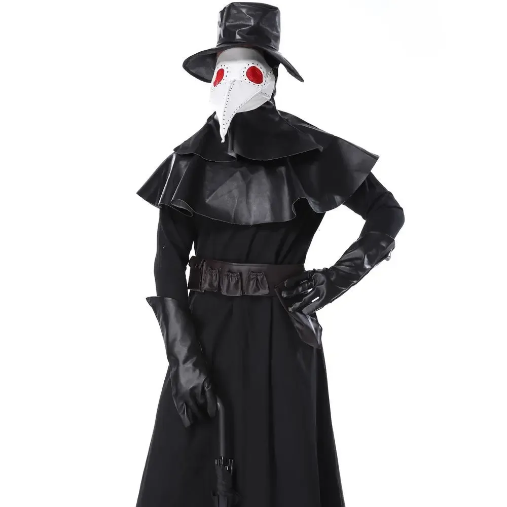 Halloween adulto medieval steampunk EuropeAn-Americano praga médico traje pássaro-bico Corvo bico longo máscara traje